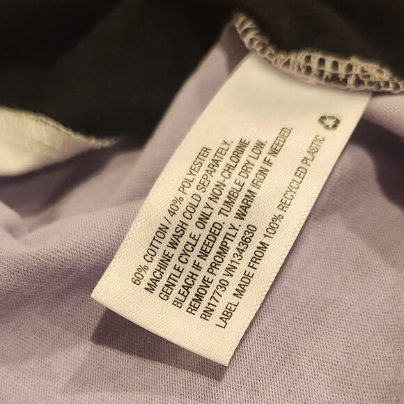 Original Use Light Purple Colorblock Cotton Blend T-Shirt Size Medium - Picture 5 of 6